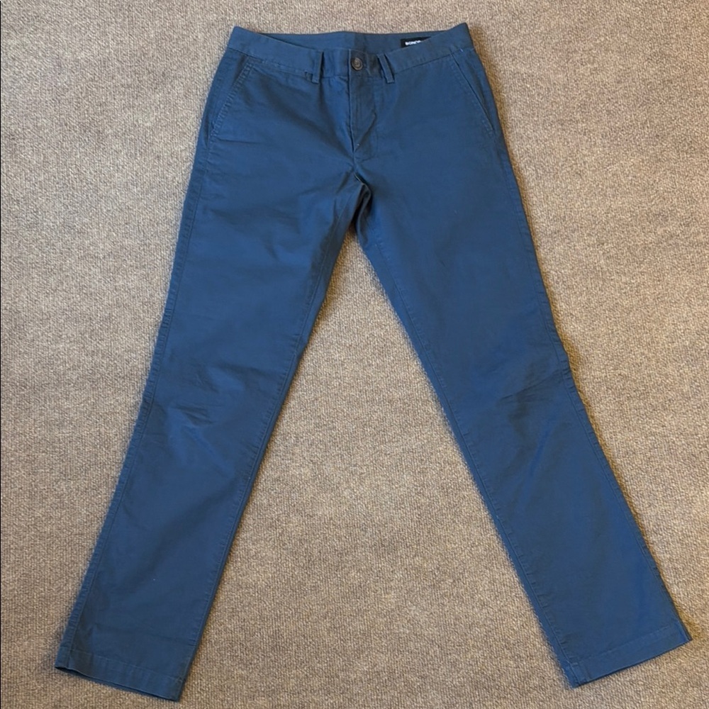 Bonobos Chino Pants Mens 29x32 Tailored Fit Navy Blue Trousers Dress Office